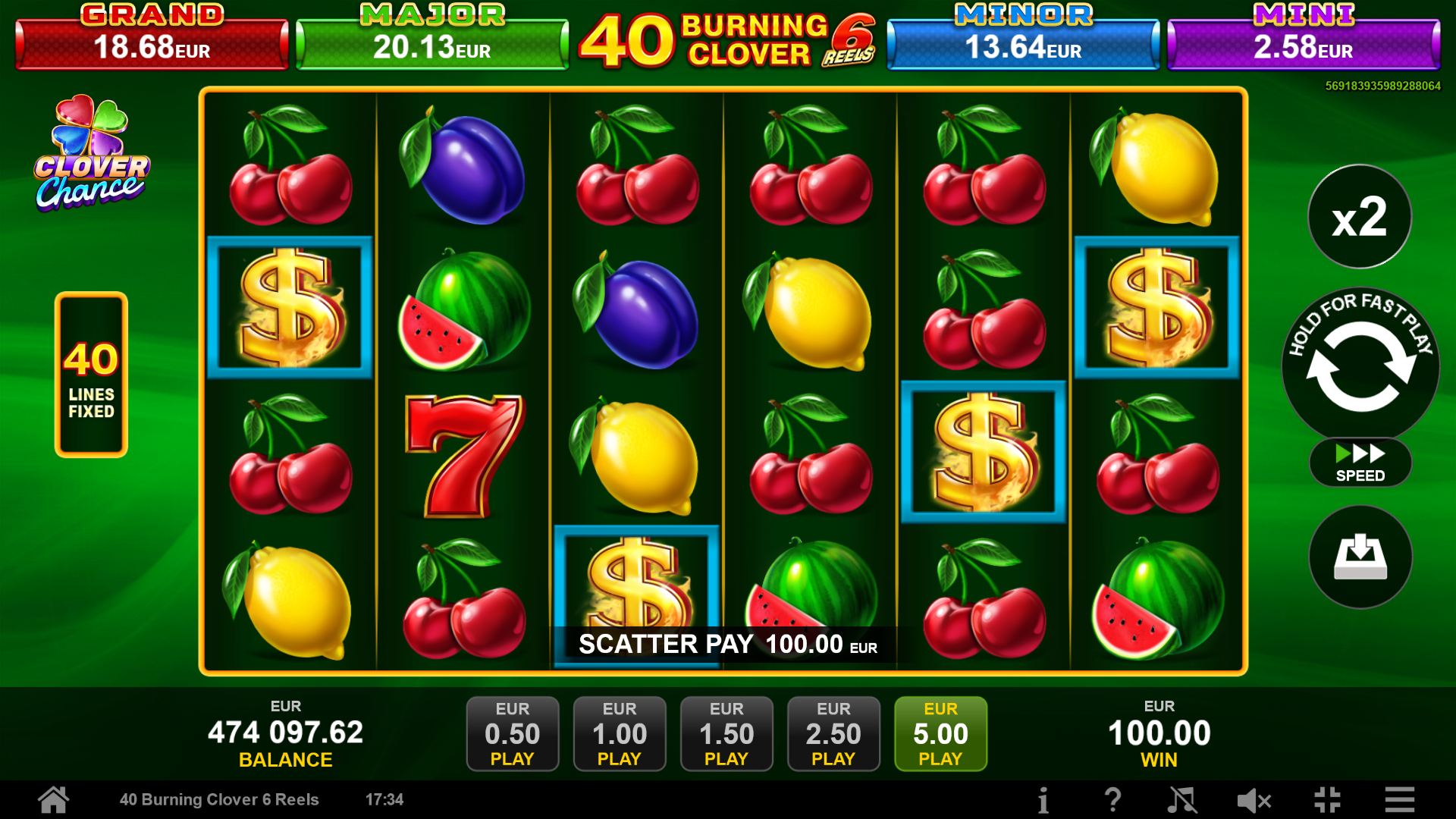 40_burning_clover_6_reels_scatter_dollar